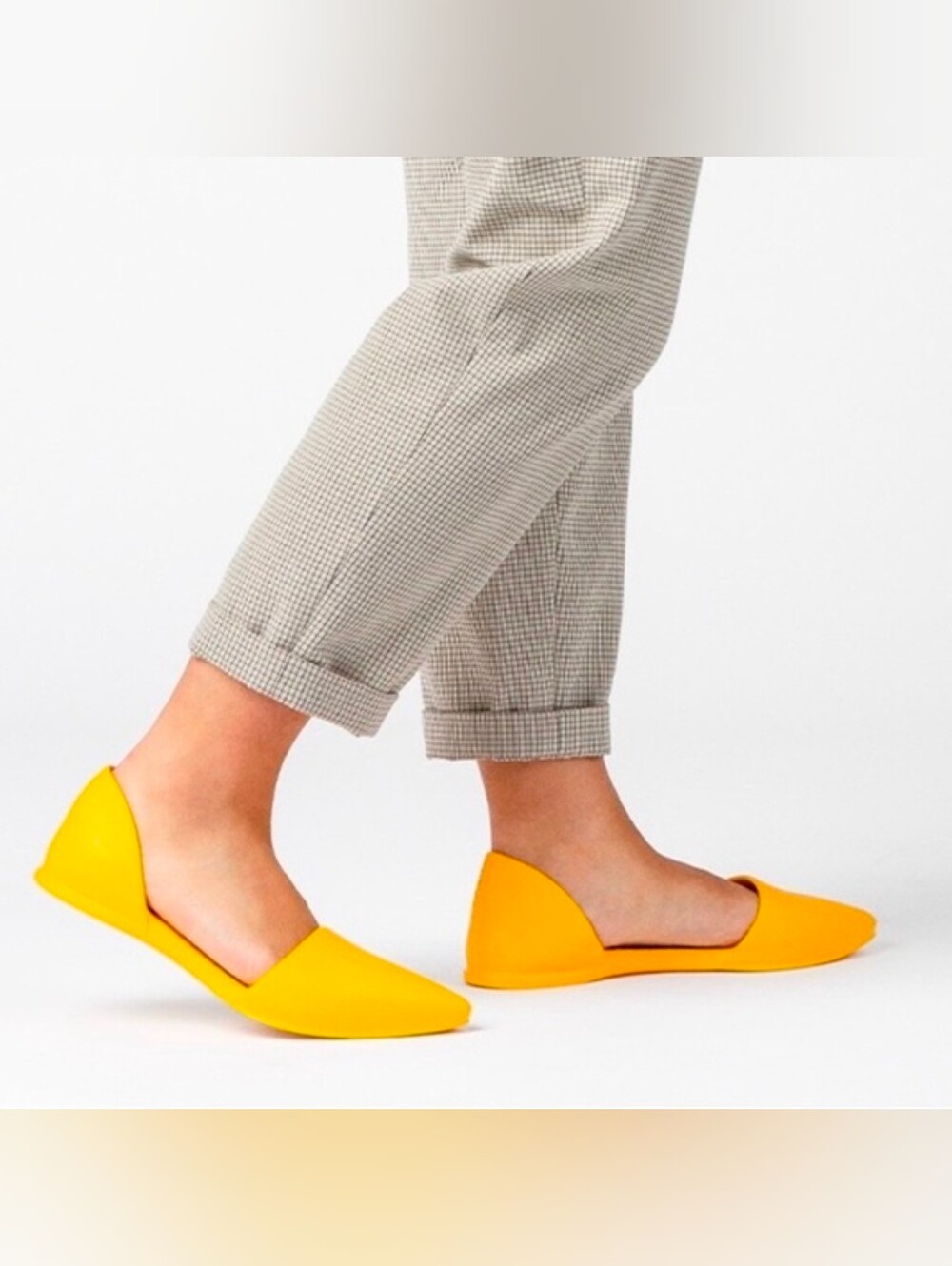 Native Audrey D'orsay Flats In Groovy Yellow